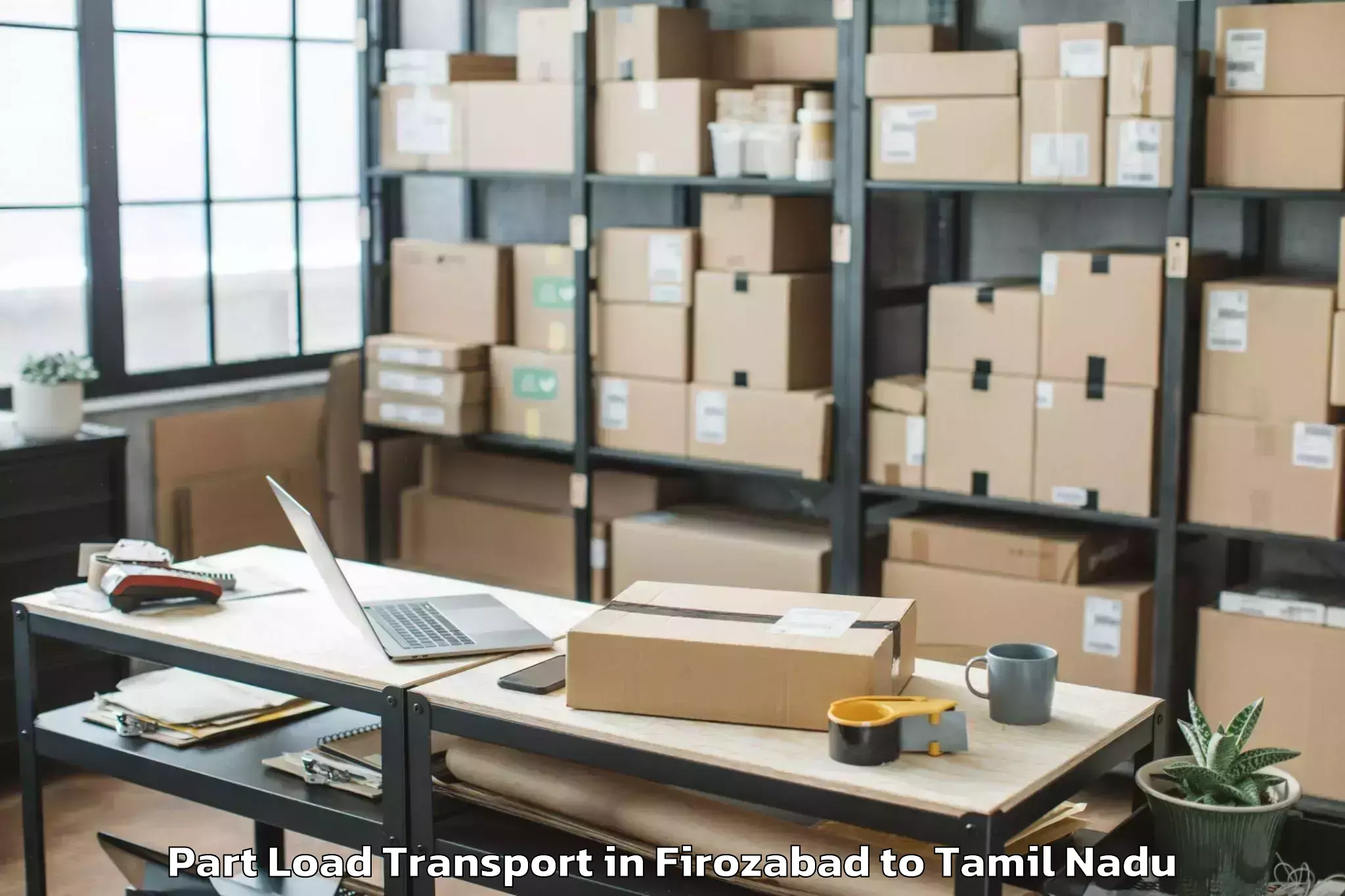 Top Firozabad to Virudhachalam Part Load Transport Available